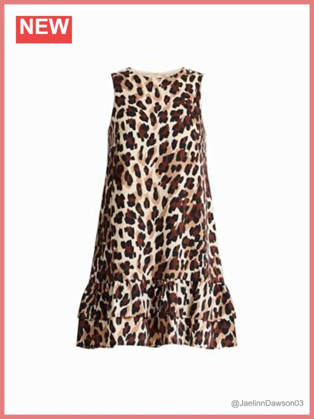 Anne Klein Sleeveless Animal Print Shift Dress Business Casual
